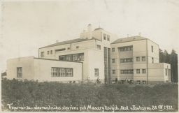 Zastávka u Brna Masarykovy školy otevření 28.8.1932
