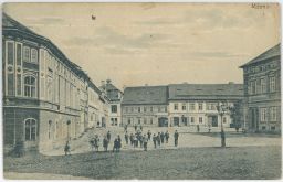 Mšeno náměstí hostinec U Bažanta Mělník 1921