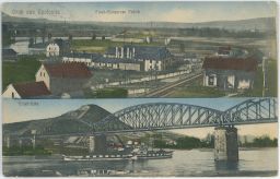 Žalhostice Czalositz Tschalositz Litoměřice železnice most loď 1912