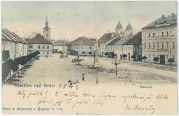 Kostelec nad Orlicí náměstí Rychnov nad Kněžnou 1904