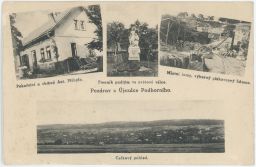 Podhorní Újezd Vojice Jičín obchod A. Přibyl lom pomník panorama 20. léta