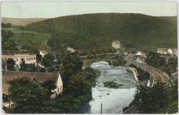 Železnice nádraží Bílovice nad Svitavou Billowitz Moravské Švýcarsko Brno-venkov 1918