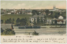Železnice nádraží osobní vlak Kojetín Kroměříž 1904