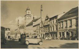 Třeboň autobus Bedřich Pejša Hotel Zlatá Hvězda 40. léta