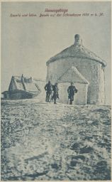 Krkonoše Sněžka zamrzlá bouda 1922