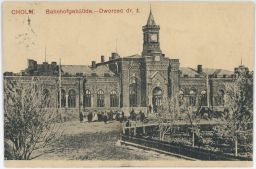 Železnice nádraží K.u.K. Cholm 1917 Polsko Rusko
