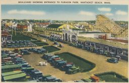 USA Boulevard Showing Entrance to Paragon Park Nantasket Beach auta