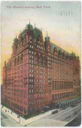USA New York The Waldorf Astoria 1913