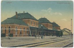 Železnice nádraží Leopoldov Lipótvár 1916