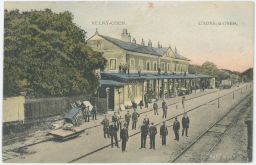 Železnice nádraží Velký Osek Kolín 1914