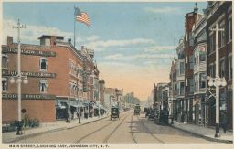 USA New York Johnson City Main Street Looking East 1938