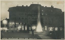Trenčianské Teplice Grand Hotel v noci 30. léta nakl. Holas