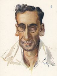 Herec František Havel karikatura Nejedlý