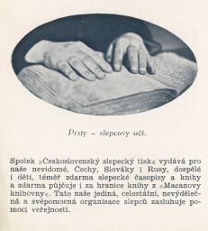 Prsty slepcovy oči Československý slepecký tisk