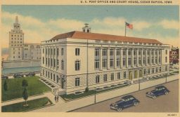 USA Iowa pošta Post Office and Court House Cedar Rapids