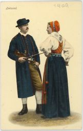 Etnografie kroje Leksand Sweden Švédsko