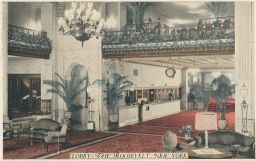 USA New York City interiér hotelu Lobby The Roosevelt Hotel 30. léta