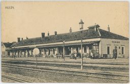 Železnice nádraží Hulín 1922 E.J.M.P.