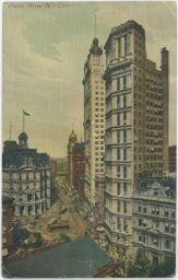 USA New York City Park Row 1910