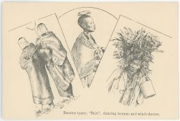 Basutos types: Bale / Dancing Woman and Witch Doctor