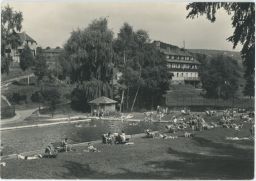 Koupaliště plovárna Letovice Blansko foto Ouhleda Orbis 1963