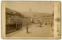 Štěpánské náměstí - horní Malostranské náměstí, kolem 1882, kabinetka