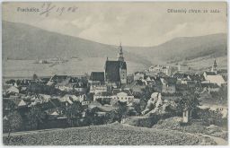 Prachatice Děkanský chrám zezadu nakl. Hirsch 1908