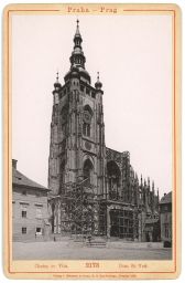 Chrám sv. Víta, dostavba, dat. 1890, kabinetka, světlotisk