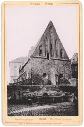 Praha, Staronová synagoga, dat. 1891, kabinetka, světlotisk