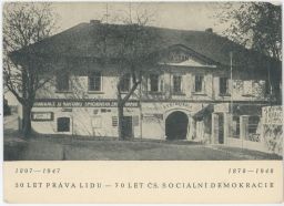 Restaurace U kaštanu Praha Břevnov Čs. sociální demokracie 1878-1948
