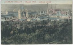 Praha výstaviště jubilejní výstava 1908 celkový pohled