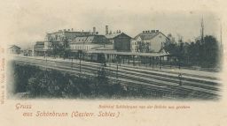 Železnice nádraží Ostrava Svinov Schönbrunn 1899