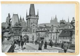 Praha, Malostranské mostecké věže, kol 1890, kabinetka, světlotisk