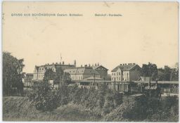 Železnice nádraží Ostrava Svinov Schönbrunn 1912
