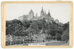 Pražský hrad a Chotkova silnice, kol 1890, kabinetka, světlotisk