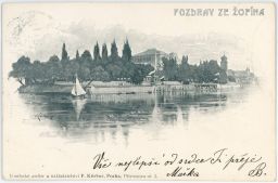 Koupaliště plovárna Praha Žofín nakl. Körber 1907