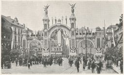 Praha Václavské náměstí brána uvítání Franz Josef 12.6.1901