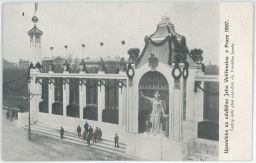Železnice nádraží FJ Praha čestný dvůr 1907