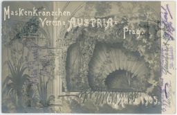 Praha Maskenkränzchen Vercin = Austrie = Prag 6.3.1905