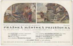 Praha Ženíšek reklama Pražská městská pojišťovna