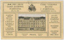 Praha Spálená reklama Česká vzájemná pojišťovna 1919