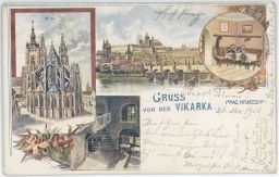 Praha Hradčany Vikárka restaurace 1900