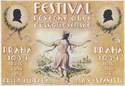 Praha výstaviště Festival pěvecké obce 1934 ak. mal. Eisenreich