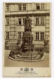 Pomník Karla IV. v Praze, kolem 1878, kabinetka