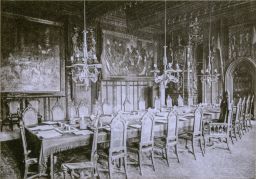 Zasedací síň na Staroměstské radnici v Praze, kolem 1892, světlotisk