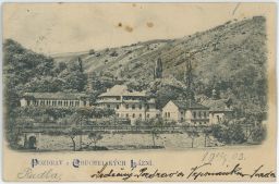 Praha Chuchle pozdrav z chuchelských lázní 1903