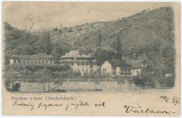 Praha Chuchle pozdrav z chuchelských lázní 1899