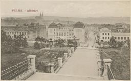 Praha Albertov pohled ze schodů V.K.K.V.