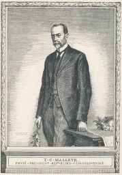 Masaryk TGM Švabinský dřevoryt