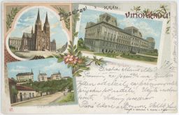 Praha Vinohrady chrám reálka Nuselské schody nakl. Kotrba